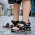 thumbnail image 6 of UngA Toddler Sandals Boys Boys Water Sandals Outdoor Hiking Adjustable Strap Sport Sandals Black,2, 6 of 7