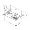 thumbnail image 4 of Ventilador de escape Breez Delta BreezRadiance Series 110 CFM con LED, 4 of 5