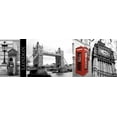 thumbnail image 2 of Maihara, Jeff 14x7 Black Ornate Wood Framed with Double Matting Museum Art Print Titled - A Glimpse of London, 2 of 4