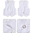thumbnail image 5 of Boys Suit for Kids Tuxedo Vest and Pants Set with Shirt Tie and Bowtie Formal Dresswear, 5 of 11