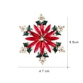 thumbnail image 5 of Xinyolin Christmas Snowflake Brooch Colorful Rhinestone New Year Coat Collar Sweater Hat Decoration Brooch Stainless Wear-resistant Anti-slip Clothes Pin, 5 of 7