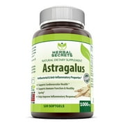 Herbal Secrets Astragalus - 1000 Mg, 120 Softgels