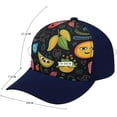 thumbnail image 2 of Fruits and Butterflies Baseball Cap Classic Golf Cap Soft Dad Hat Multicolor Adjustable Low Profile Hat Unisex, 2 of 6