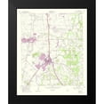 thumbnail image 2 of USGS 12x14 Black Modern Framed Museum Art Print Titled - Burleson Texas Quad - USGS 1974, 2 of 5