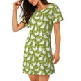 thumbnail image 2 of Haiem Funny Chicken Print Women’s Short-sleeved Nightdress – Comfortable and Loose-Fit Sleepwear, Soft Cotton Sleep Shirt for Relaxing, Casual Nightdress, 2 of 6