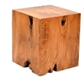 thumbnail image 2 of Home Square Outdoor Modern No Assembly Tweak Wood End Table, Brown (Set of 2), 2 of 4