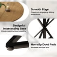 thumbnail image 4 of Mesa Redonda de Comedor para 4 Personas - 47 Pulgadas de Diámetro, Base Metálica Resistente y Tablero de Madera, Mesa Circular para Cocina, Comedor o Sala de Estar, 4 of 8