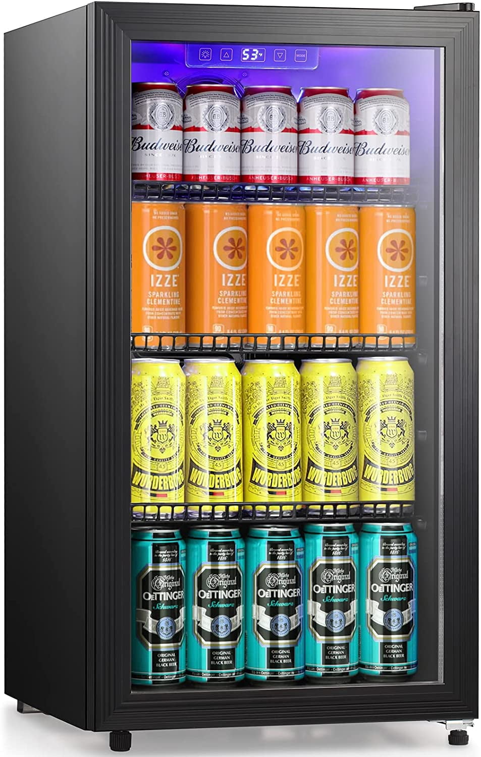 KISSAIR 3.1Cu.Ft, Beverage Cooler Wine Refrigerator 105 Can Soda or