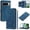 Blue, variant on Leather For Google Pixel 10 / 10 Pro Case Tulip Embossed 5-card Flip Wallet Leather Case with Card Holder Magnetic Closure ,Detachable Wrist Strap,Shockproof Phone Cases Cover,Pink