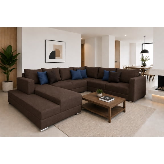 Sala Esquinera en U Corbel Chocolate 4 salas en 1 200x315x255 cm EL BAZAR STORE Moderna modular