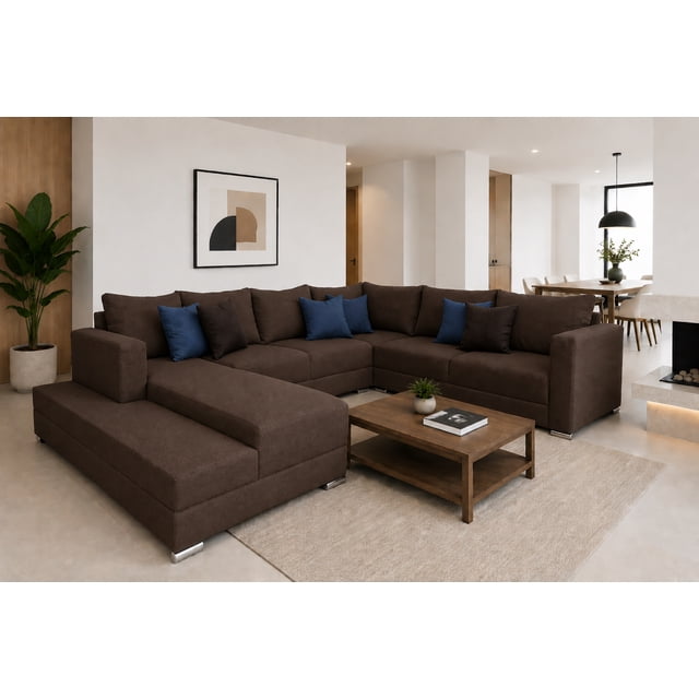 Sala Esquinera en U Corbel Chocolate 4 salas en 1 200x315x255 cm EL BAZAR STORE Moderna modular