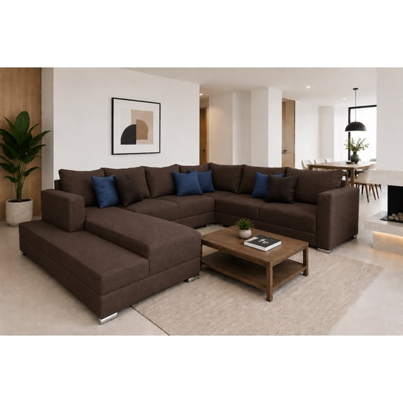 Sala Esquinera en U Corbel Chocolate 4 salas en 1 200x315x255 cm EL BAZAR STORE Moderna modular