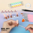 thumbnail image 5 of 15 * Nail Brush 5 * Double-head Color Pointing Tool 1 * Nail Art Stand (including 10 board-shaped brackets) 2 * Base 1 * Tape 1 * Tweezers-As Shown, 5 of 6