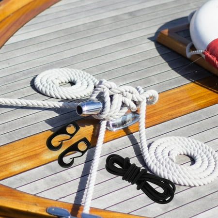 FRCOLOR Elastic Bungee Cords with Hooks Kit Boat Mooring Line Yacht Rope