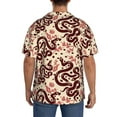 thumbnail image 3 of Logiee Snake Print Men's Button Down Shirts Short Sleeve, Summer Beach Shirts,Vacation Wedding Shirts,Men's Casual Button-Down Shirts with Pocket-Medium, 3 of 5