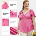 thumbnail image 3 of SHEWIN Womens Plus Size Tops High Elasticity Hollow Out Eyelet Embroidery Summer Blouse Tops V Neck Trendy Blouse, 3 of 9