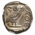 thumbnail image 3 of Attica, Athens AR Tetradrachm Owl 440-404 BC Ch AU NGC 5/4, 3 of 3