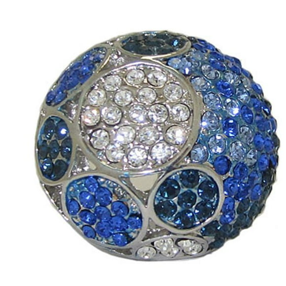 Sapphire & white crystals wholesale ring