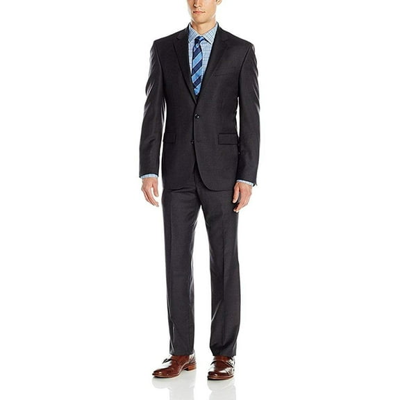 Adam Baker Creative by Men's CT101 2 Piece Slim Fit Suit - Charcoal - 36R