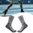 thumbnail image 4 of Calcetines de patinaje artístico Calcetines deportivos para patines de hielo Baile Elásticos para niños Hasta la rodilla gris, 4 of 9