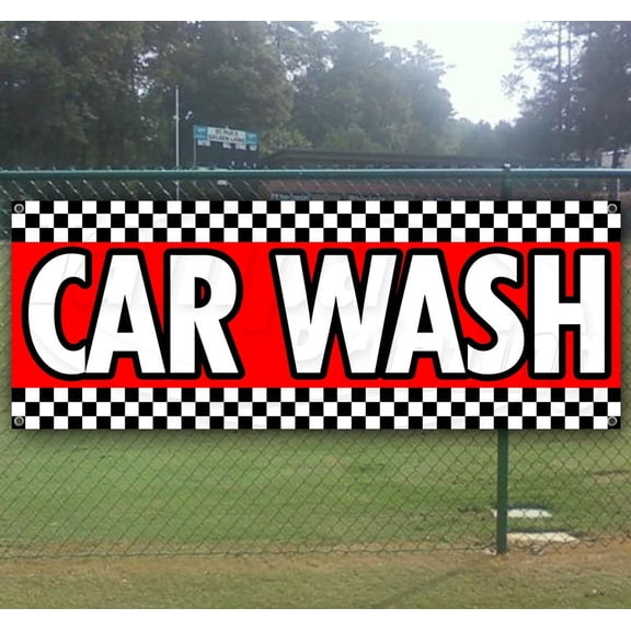 Car Wash 13 oz Vinyl Banner With Metal Grommets