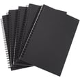 thumbnail image 1 of 5 Piezas A5 Cuaderno Espiral Negro de Bocetos en Paquete Diario Sin Reglas Papel Grueso 50 Hojas 100 PáGinas Forro, 1 of 5