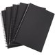 thumbnail image 1 of 5 Piezas A5 Cuaderno Espiral Negro de Bocetos en Paquete Diario Sin Reglas Papel Grueso 50 Hojas 100 PáGinas Forro, 1 of 10
