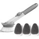 thumbnail image 2 of Yuarrent Cepillo de limpieza recargable Tazón reutilizable Fregador de platos Cepillos de pared Dispensador de reemplazable Cocina Baño Suministros de limpieza para el hogar, 2 of 6