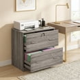 thumbnail image 2 of Vinsetto Filing Cabinet with Drawers, File Cabinet with Lock Grey, 2 of 10