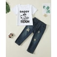 thumbnail image 2 of Toddler Boys Summer Clothes 3T 4T Boy Outfits Little Boy Jeans Clothes White T-shirt Top Sets 3 Year Old Denim Clothing, 2 of 5