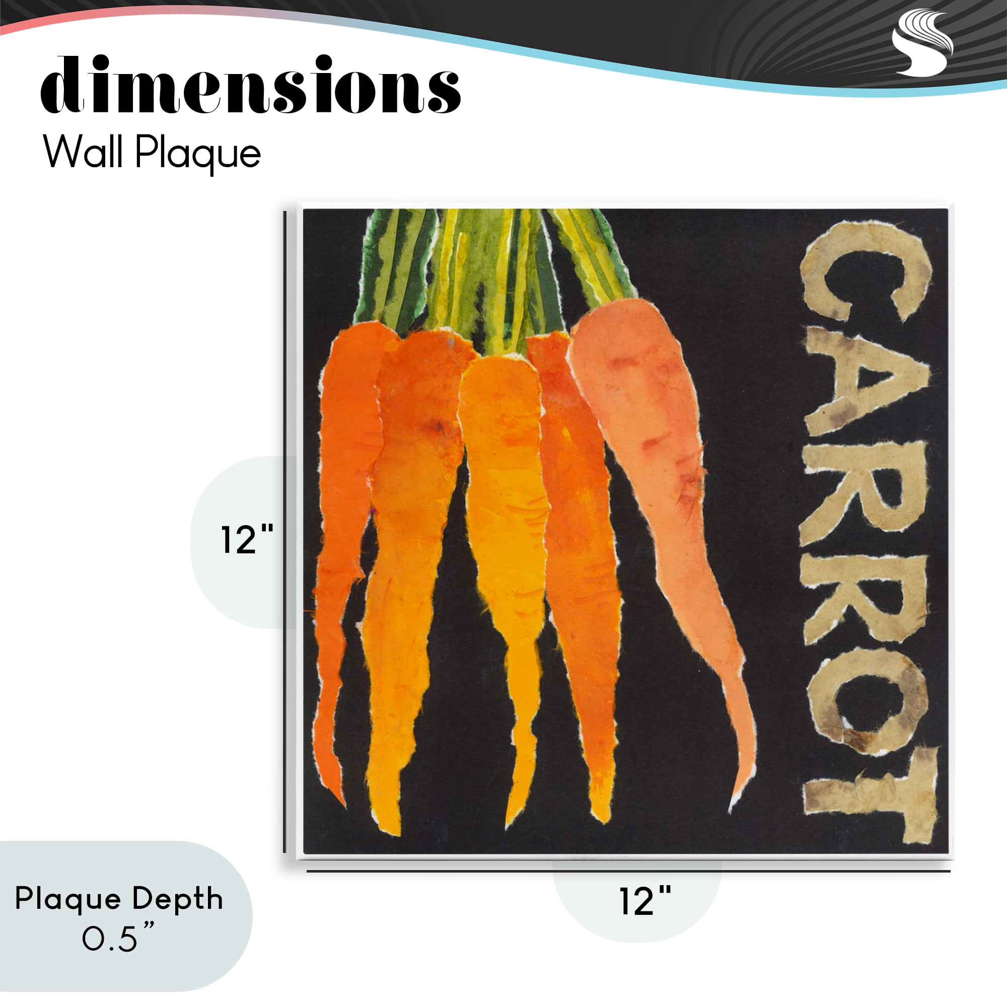 Stupell Industries Carrot Root Vegetable Wall Plaque Art, design by Nancy Overton