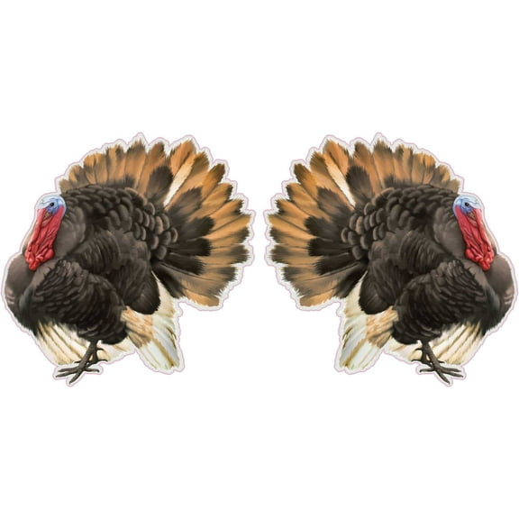 StickerTalk Realistic Turkey Stickers, 1 Sheet of 2 Stickers, 3 inches x 3 inches Each
