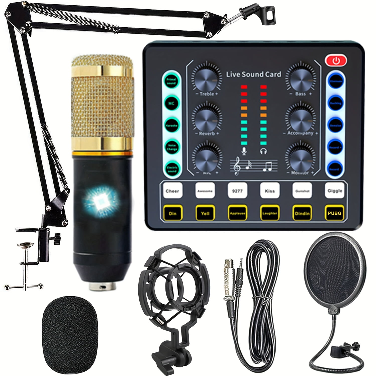 Home Recording Studio Recording Kit Podcast Music Mixer Equipment Condenser Microphone Set