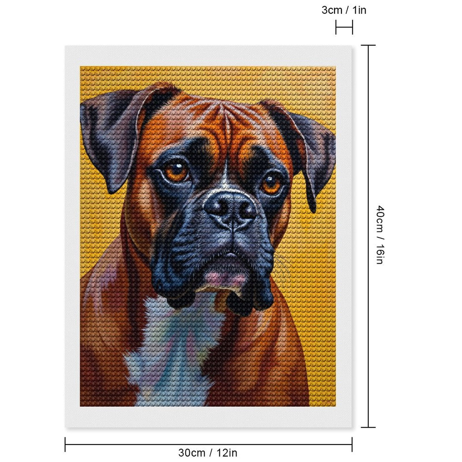 Diamond Art Kits for Adults - Boxer Dog Portrait Vibrant Art 5d Diamond Painting for Adults, Diamond Art for Adults Beginners, Frameless Diamond Painting Kits for Adults for Home Wall Decor