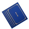thumbnail image 4 of 4 Pcs A4 Certificate Holder Hot Stamping Diploma Cover Document Cover for Letter-Sized Award Certificates - 30.5x22.5cm (Navy Blue), 4 of 4