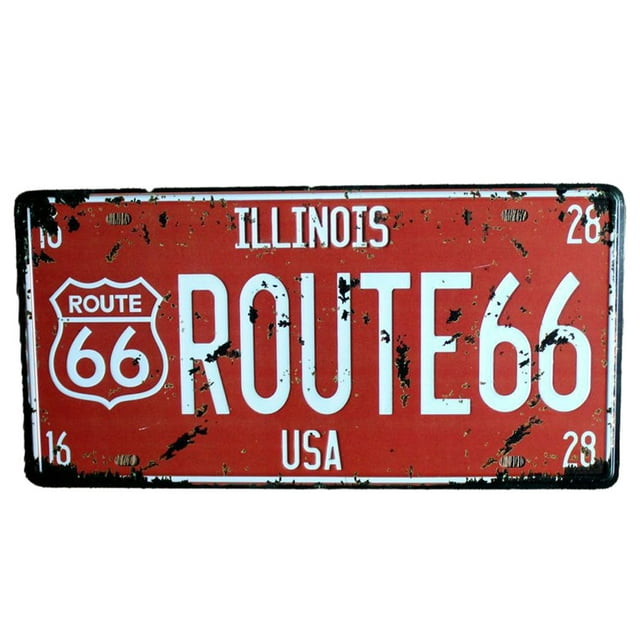 tredstone Old U.S. Rt. 66 License Plate For Retro Wall Decor Easy And Safe To Iron Vintage Metal Sign 9072