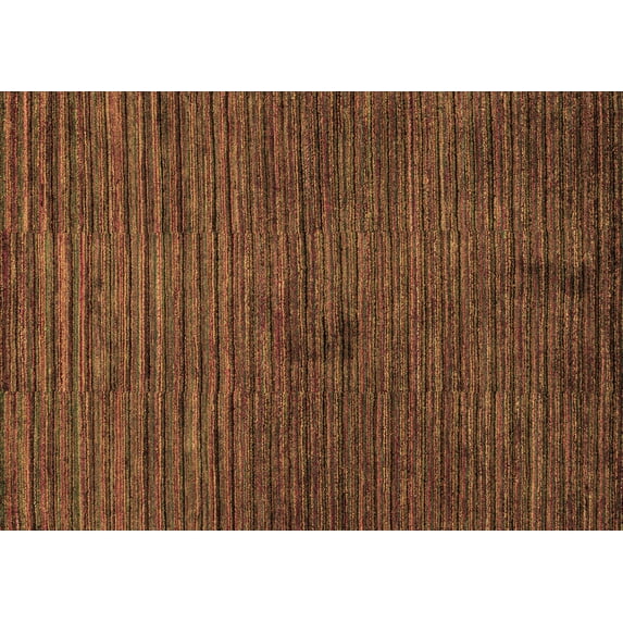 Ahgly Company Indoor Rectangle Abstract Brown Modern Area Rugs, 7' x 10'