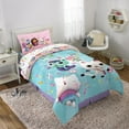 thumbnail image 7 of Gabby's Dollhouse Kids 4 Piece Teal Blue White Sheet Set, Full, 7 of 7