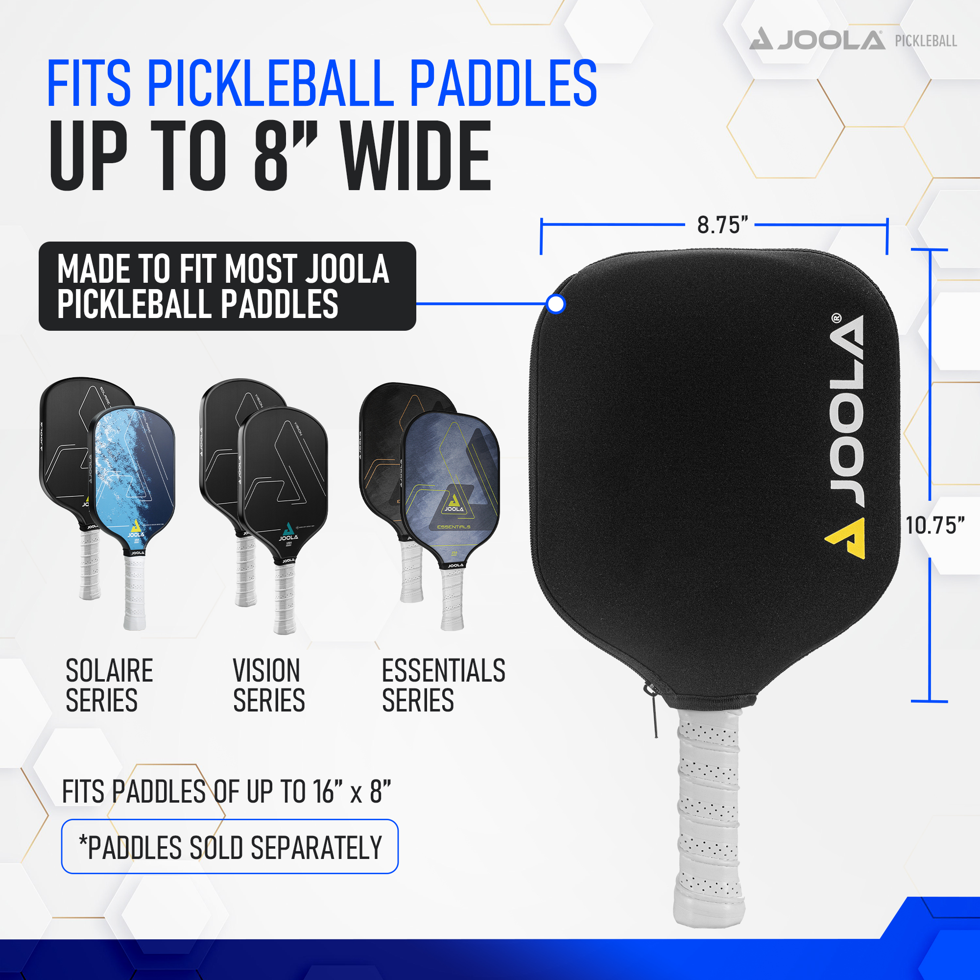 JOOLA Neoprene Pickleball Paddle Cover, Standard, Black