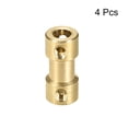 thumbnail image 2 of 3.17mm to 5mm Bore Rigid Coupling, 20mm Length 9mm Diameter, Copper Shaft Coupler Connector Brass Tone 4Pcs, 2 of 3
