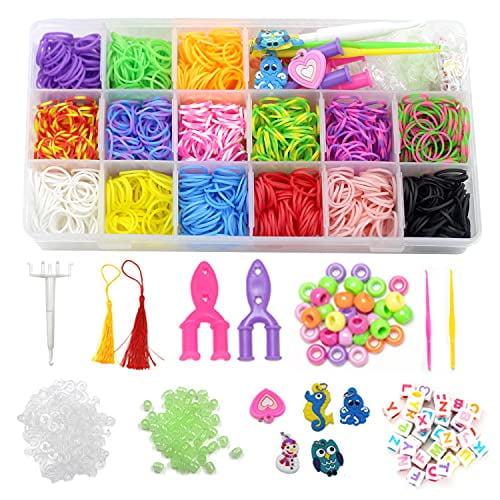 Elastisch Versnel kip 2200+ Loom Rubber Bands kit 15 Colors in 6 Tie-dye and 9 Solid, Loom  Bracelet Making Kit Refill Accessories for Kids Boys & Girls Gift,  Including Multifunction Loom and Manual - Walmart.com