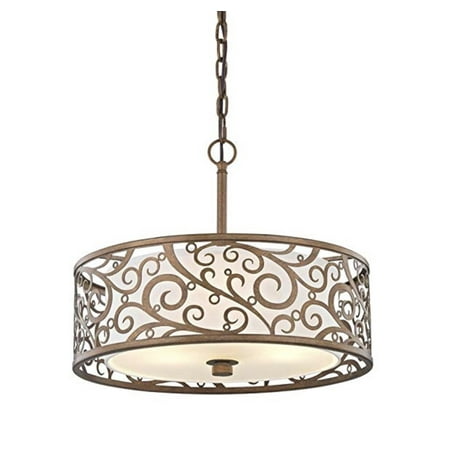 Home Decorators Collection Carousel 3 Light Burnished Gold Pendant