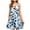 A Light Blue, variant on Women Dress Summer Summer Dresses Women Women's Casual Plus-size Sleeveless Round Neck Short Floral Dress Blue XL