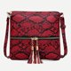 thumbnail image 5 of Bolsa Moda Serpentine Messenger Bag Mujer PU Cuero Hombro Bolso (Rojo) JShteea Para Estrenar, 5 of 7