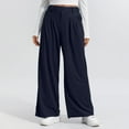 thumbnail image 7 of Chiccall Womens Wide Leg Pants Casual High Waisted Baggy Pants Loose Flowy Pleated Lounge Trousers, 7 of 7