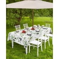 thumbnail image 3 of Outdoor Tablecloth Olive Leaf Rectangle Patio Tablecloths 60x120, Waterproof Outside Table Cloths with Umbrella Hole and Zipper, Green Leaves Plant Summer Table Cover for Outdoor Tables Garden, 3 of 6