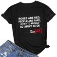 thumbnail image 2 of Tops de Mujer Camisas Casuales Blusas Moda Impreso Cuello Redondo Manga Corta Suelto Odeerbi  ODB151877, 2 of 4