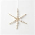 thumbnail image 2 of Snowflake Beads Christmas Ornaments for Tree Wreath Mantel Fireplace Home Holiday Party Hanging Decor, 5.9in Plastic Metal Pendant for Winter Window Garland Festive Decor, Christmas Wreath, Gold, 2 of 6