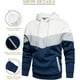 thumbnail image 3 of Sudadera con capucha de forro polar para hombre, estilo informal, con cordón ajustable en color contrastante y bolsillo tipo canguro., 3 of 5