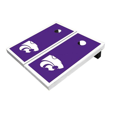 Skip's Garage Kansas White Solid Wood Cornhole Board Set